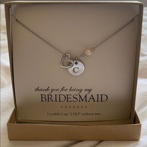 Thank you for being my bridesmaid necklace